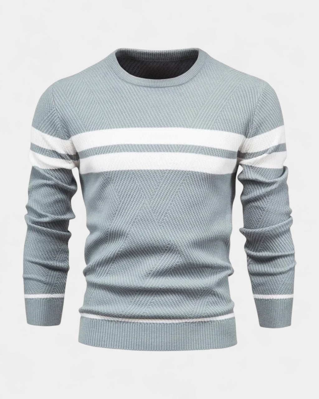 Men's Textured Crew Neck Sweater Refined Everyday Knit