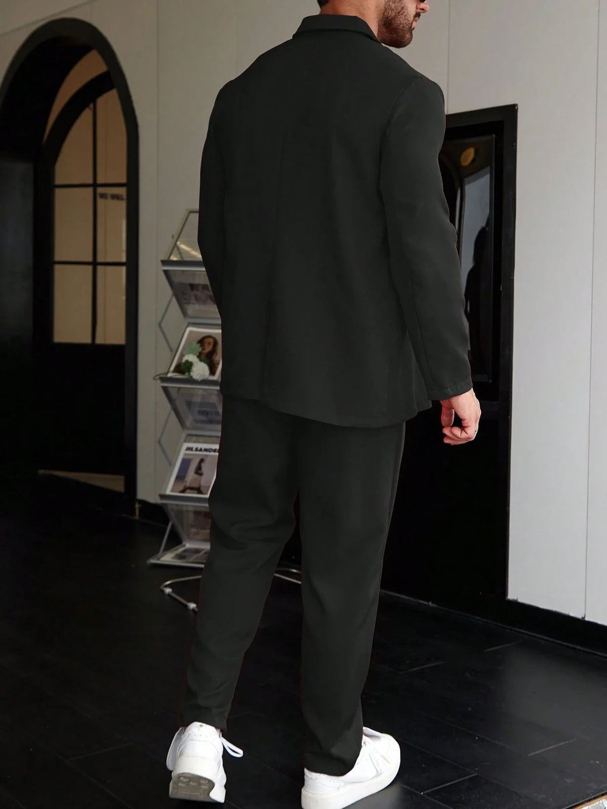 Men's Tailored Two-Piece Slim Fit Suit Set