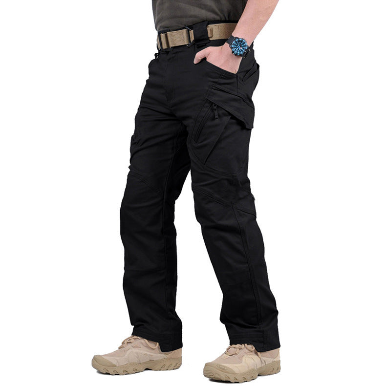 Men's Reinforced Tactical Cargo Trousers Multi Pocket Hiking Gear