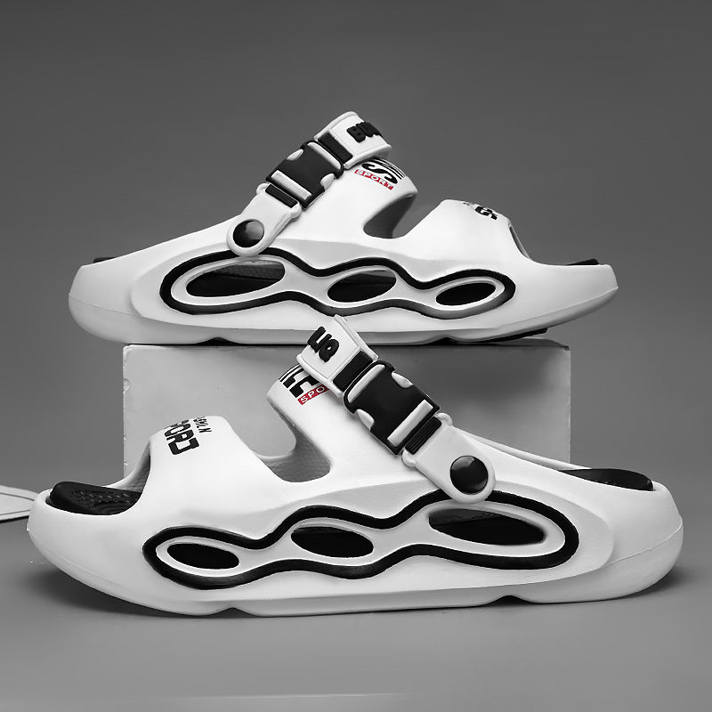 Men's Colourblock Platform Sandals Breathable Casual Summer Slides