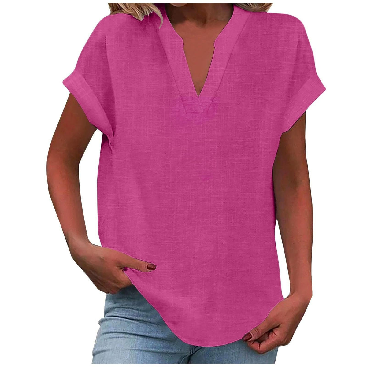 Women's Relaxed V-Neck Blouse