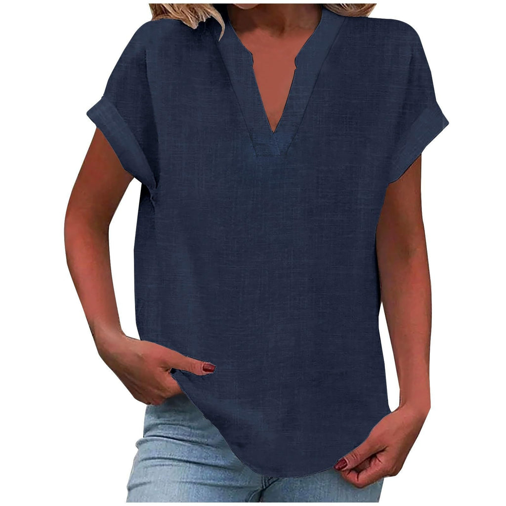 Women's Relaxed V-Neck Blouse