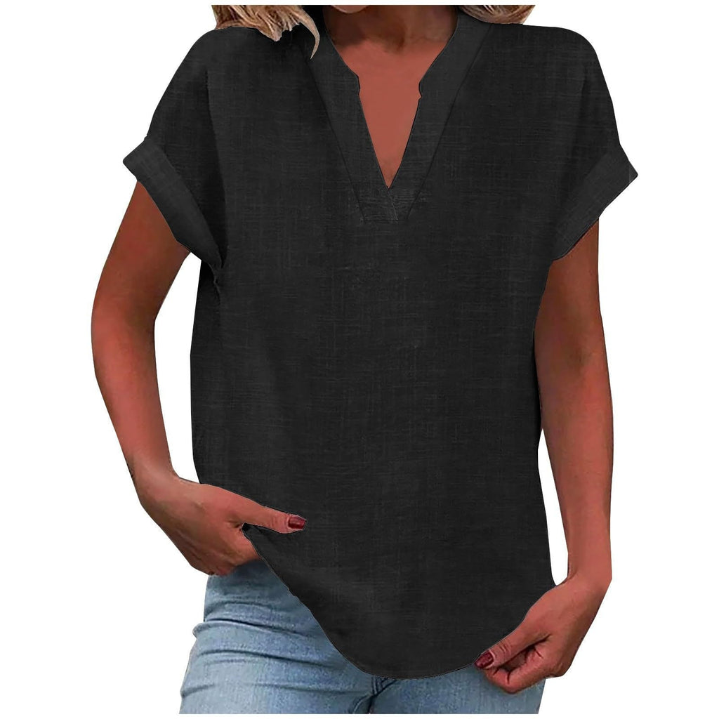 Women's Relaxed V-Neck Blouse