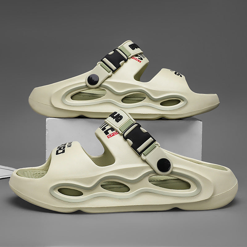 Men's Colourblock Platform Sandals Breathable Casual Summer Slides
