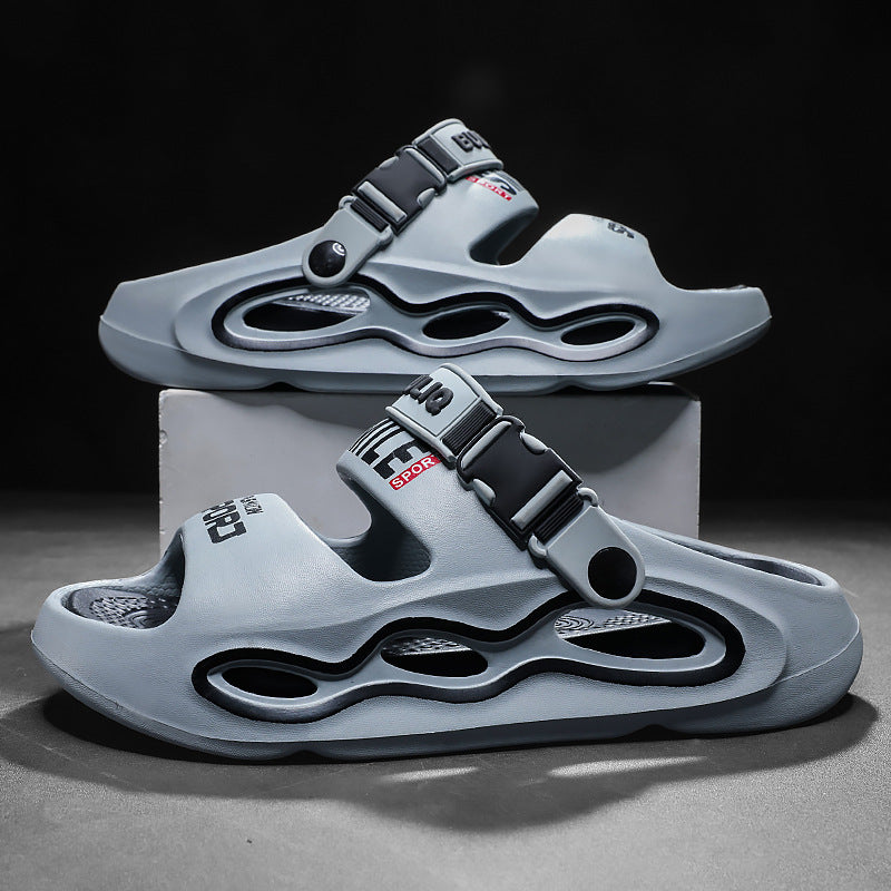 Men's Colourblock Platform Sandals Breathable Casual Summer Slides