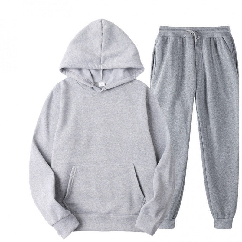 Men's Relaxed Pullover Hoodie and Jogger Tracksuit Set