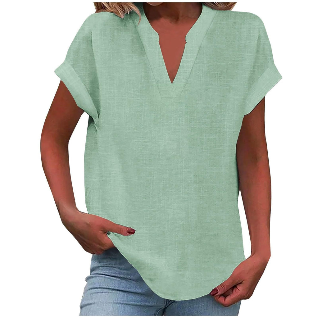 Women's Relaxed V-Neck Blouse