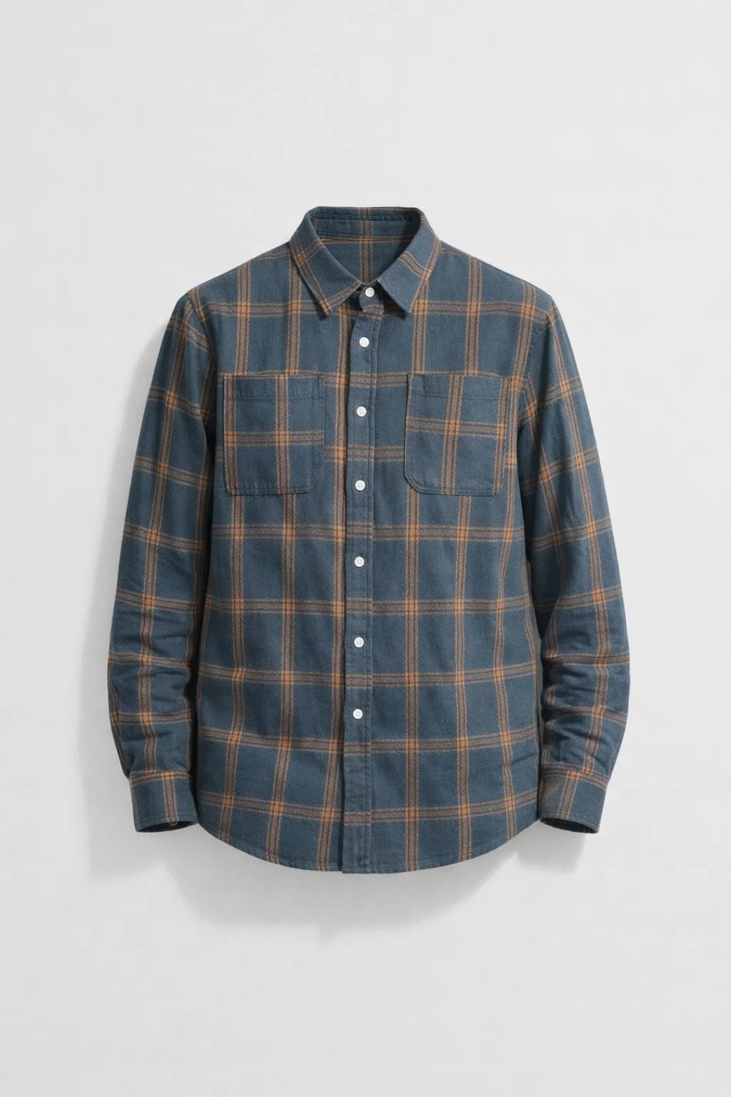 Men's Printed Overshirt Chest Pocket Casual Layer