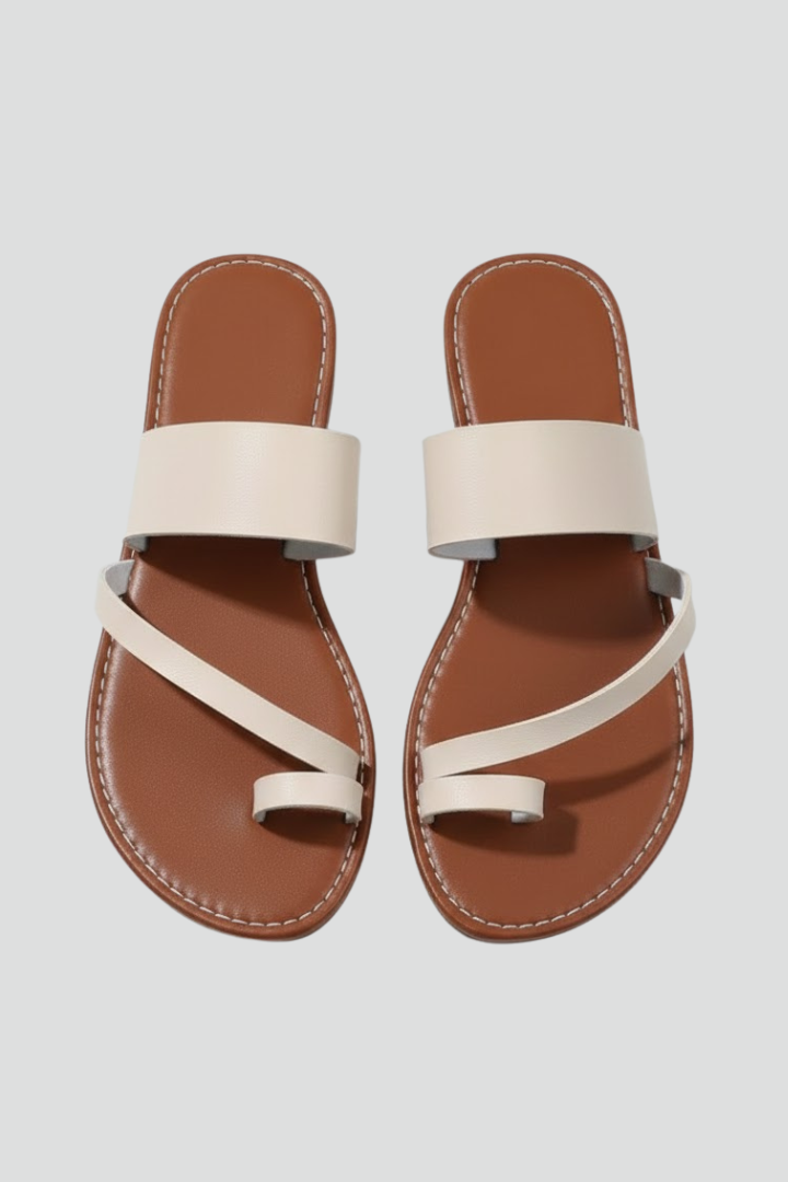 Women's Flat Slip-On Buckle Strap Orthopedic Sandals