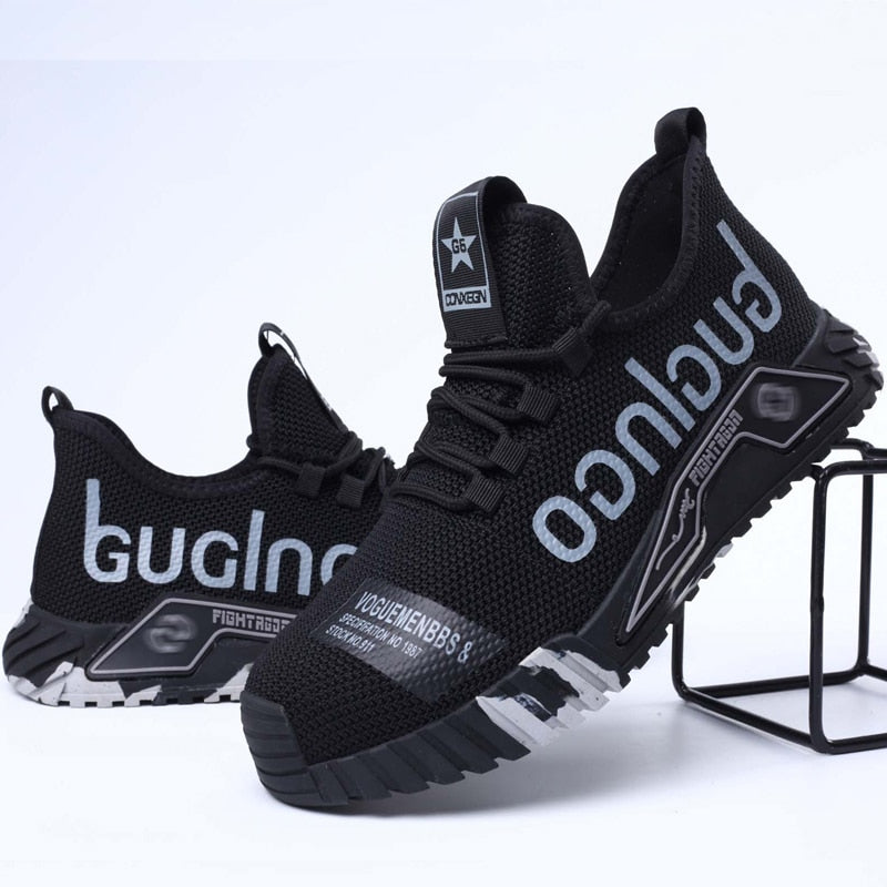 Men's Printed Safety Work Trainers Protective Lightweight Shoes