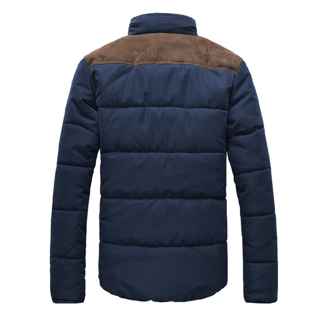 Men's Insulated Quilted Jacket With Contrast Shoulders
