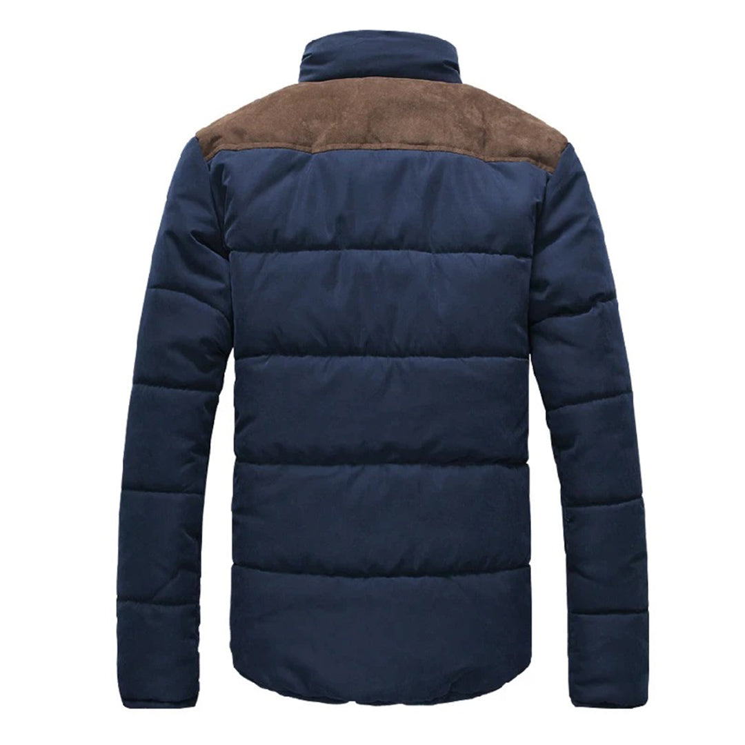Men's Insulated Quilted Jacket With Contrast Shoulders