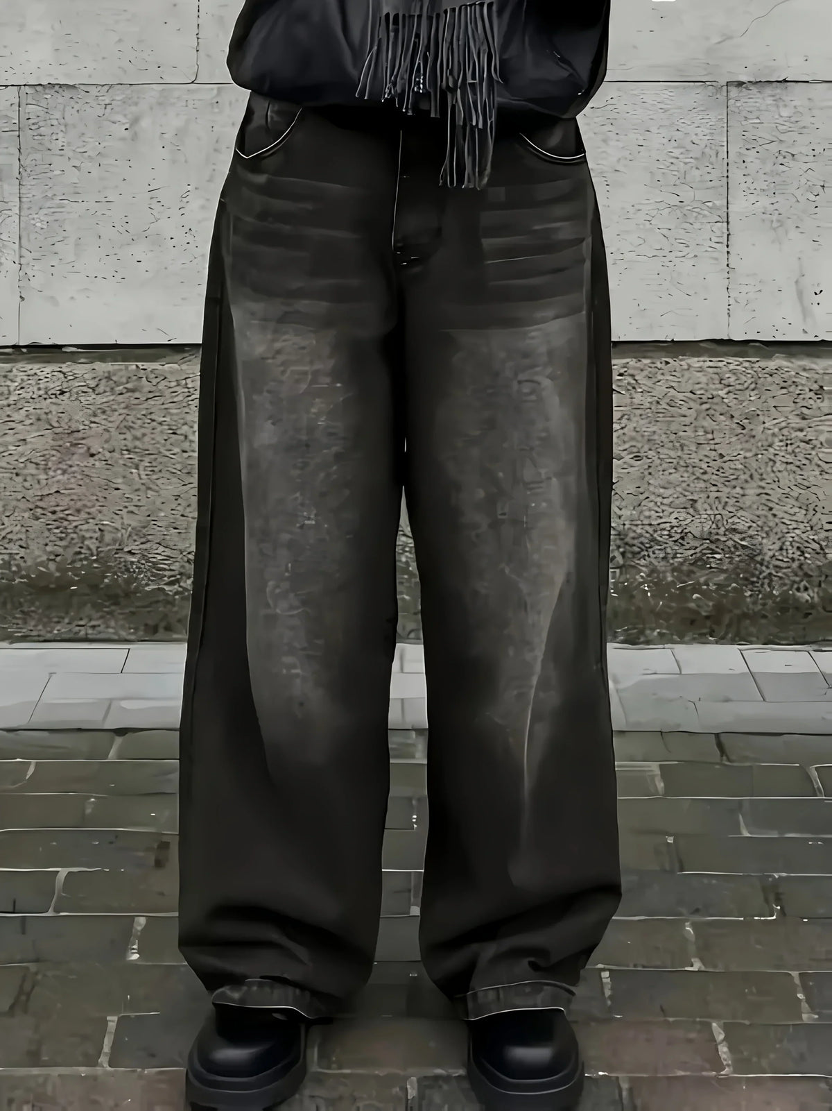 Men's Baggy Streetwear Jeans Relaxed Wide Leg Denim