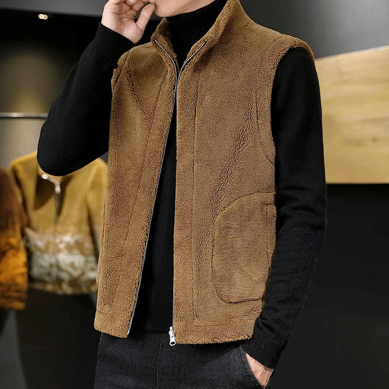 Men's Double-Sided Sherpa Zip Gilet
