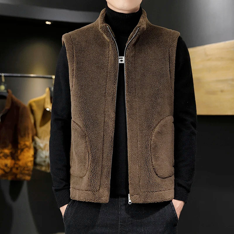 Men's Double-Sided Sherpa Zip Gilet
