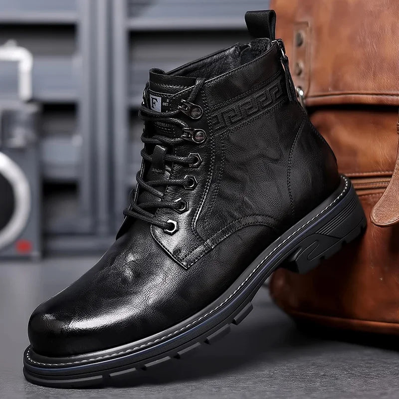 Men's Robust Outdoor Lace Up Boots Durable Rugged Comfortable