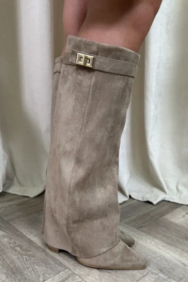 Women's Tall Leather Boots Slim Elegant Heel
