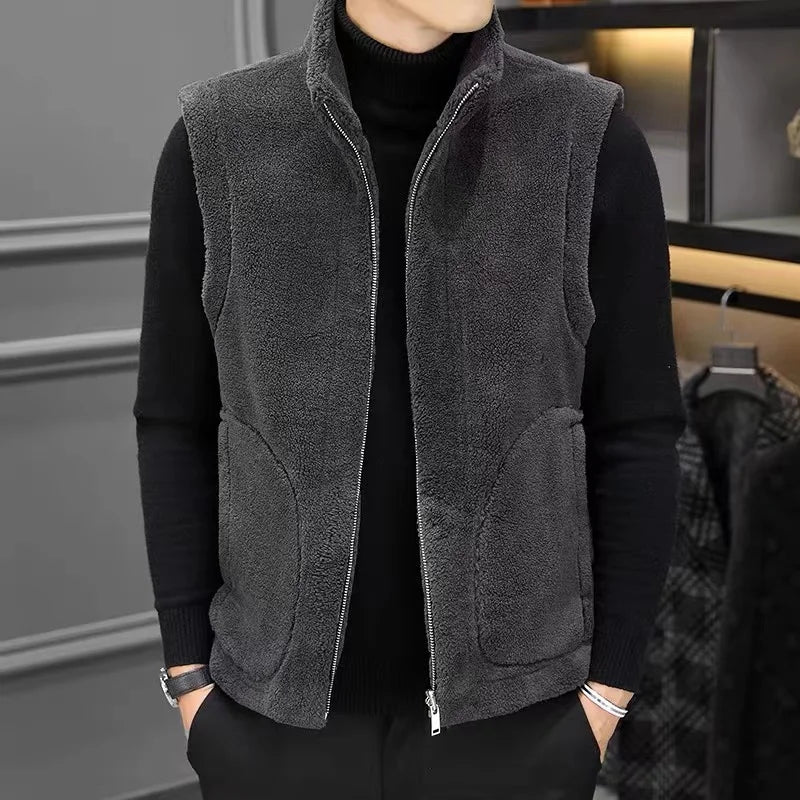 Men's Double-Sided Sherpa Zip Gilet