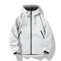 Men's Hooded Rain Jacket Lightweight Waterproof and Windproof Shell