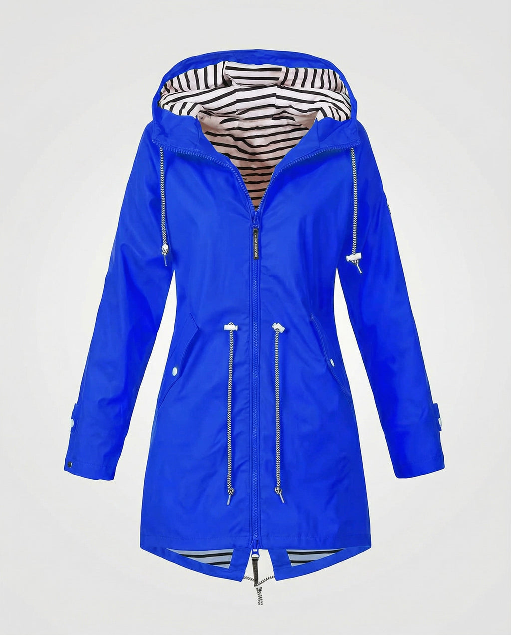 Women's Water-Repellent Hooded Raincoat – Lightweight Adjustable Parka
