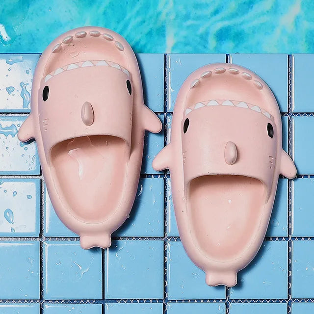 Men's Lightweight EVA Pool Slides Quick Drying Shark Slippers
