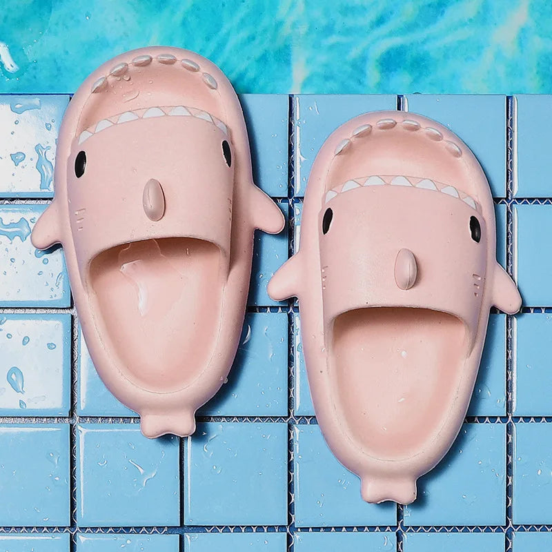 Men's Lightweight EVA Pool Slides Quick Drying Shark Slippers
