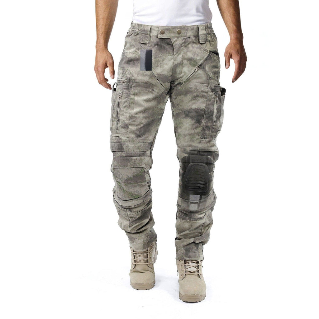 Men's Cotton Blend Tactical Cargo Trousers Integrated Knee Protection
