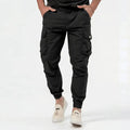 Men's Tapered Cargo Jogger Trousers With Utility Pockets