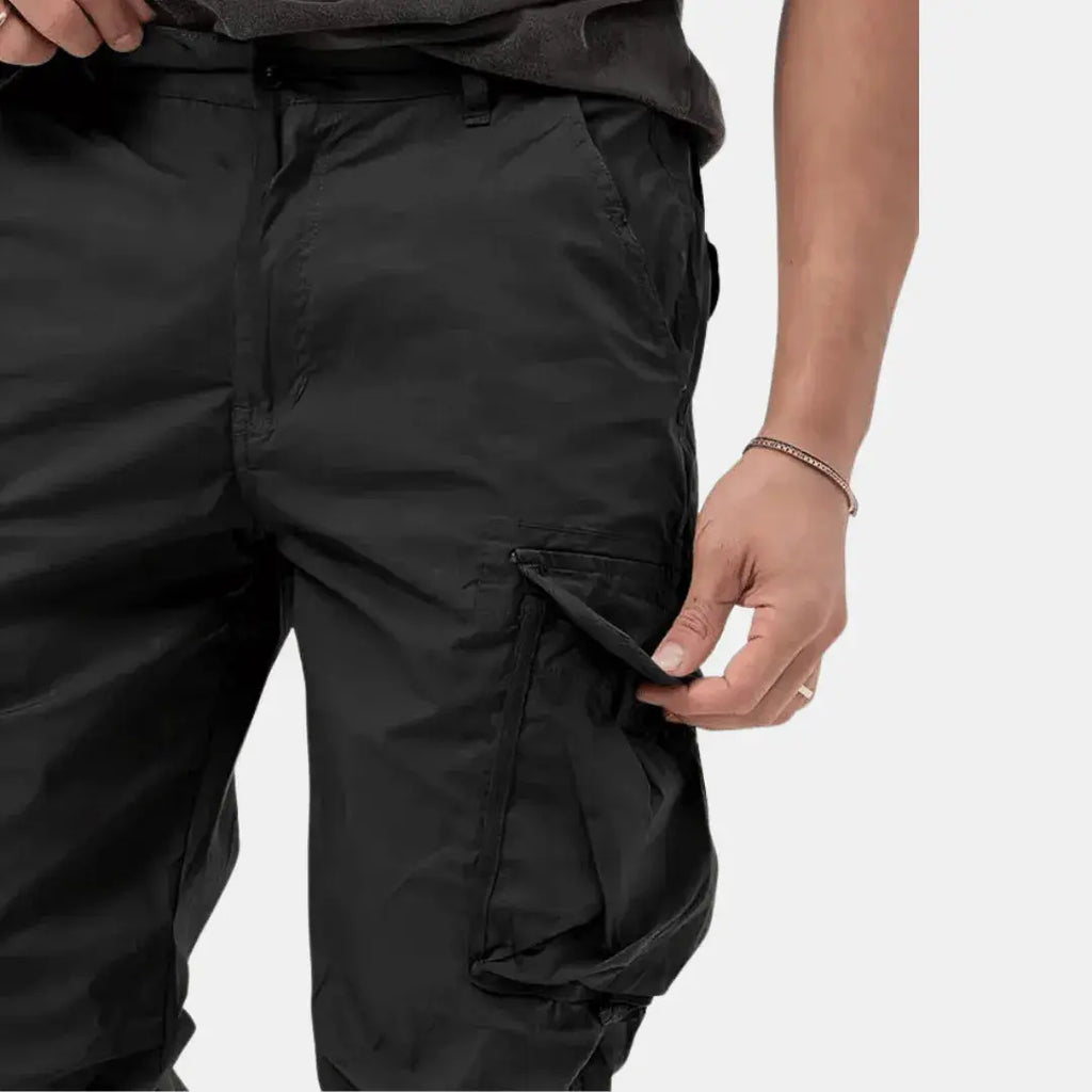 Men's Tapered Cargo Jogger Trousers With Utility Pockets