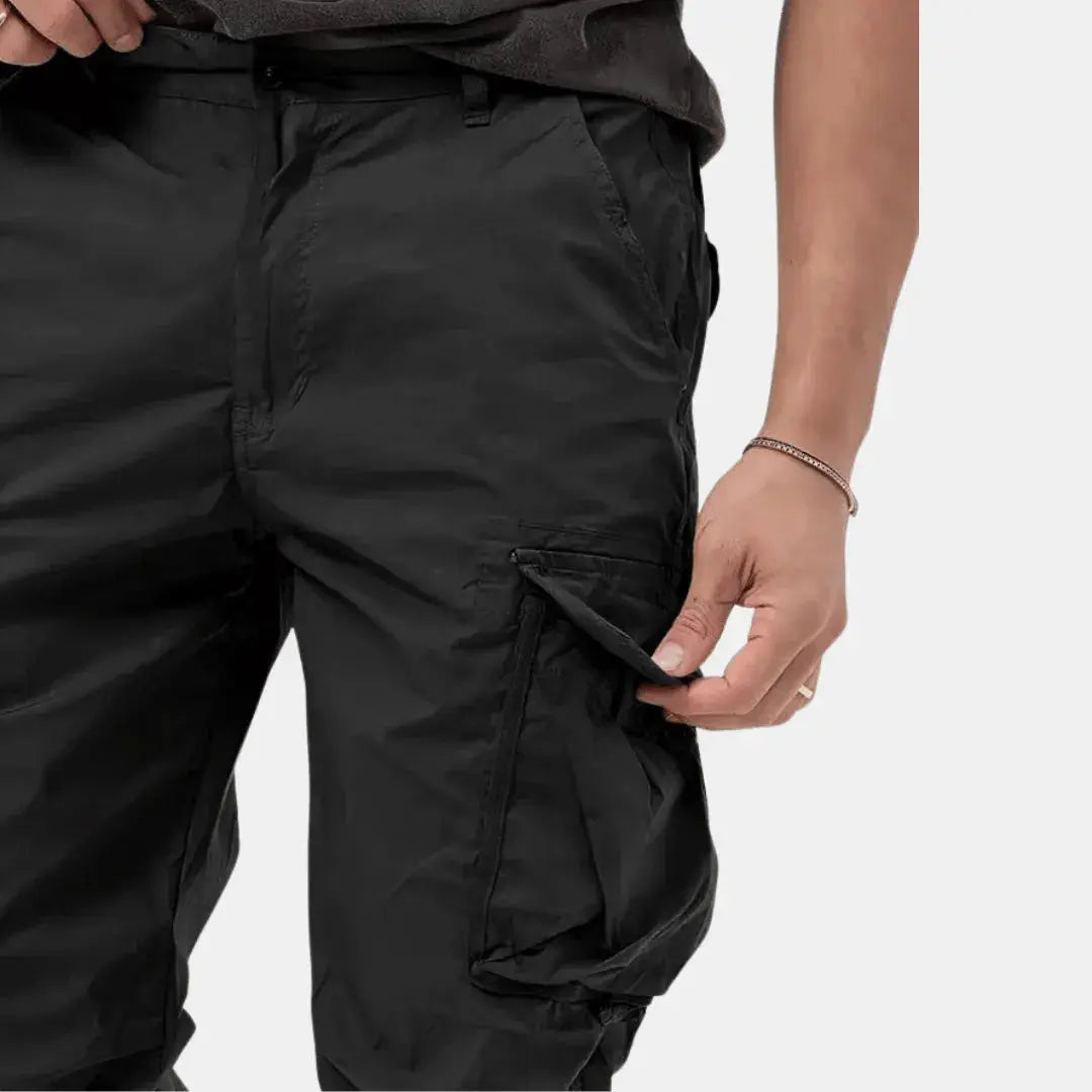Men's Tapered Cargo Jogger Trousers With Utility Pockets