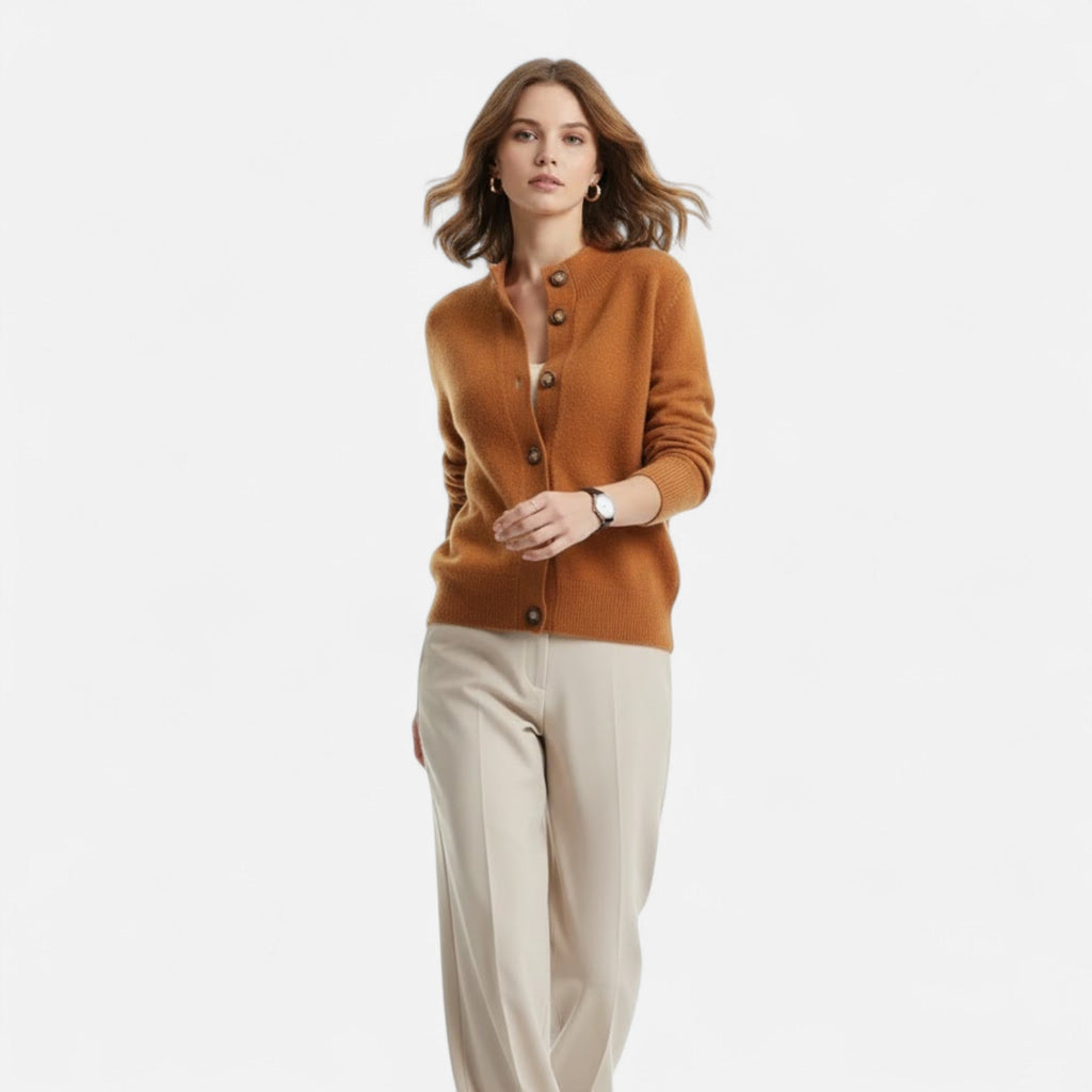 Women's Knit Stand-Collar Short Coat