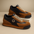 Men's Premium Leather Panel Lace Up Lifestyle Trainers