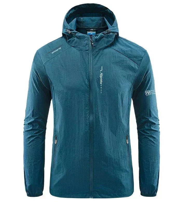 Men's Ultra Lightweight Hooded Summer Jacket Windproof Sun Resistant