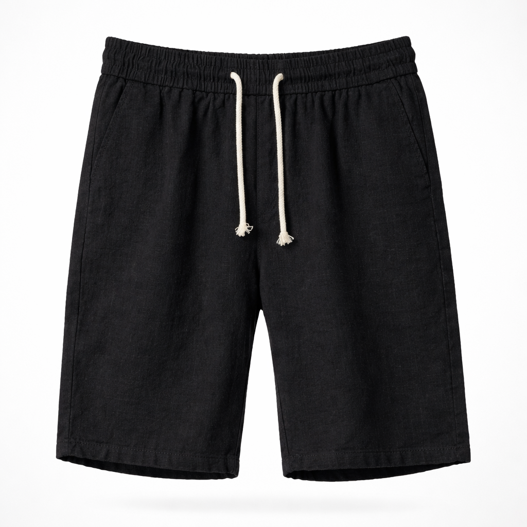 Men's Linen Blend Drawstring Shorts Relaxed Fit Summer Shorts