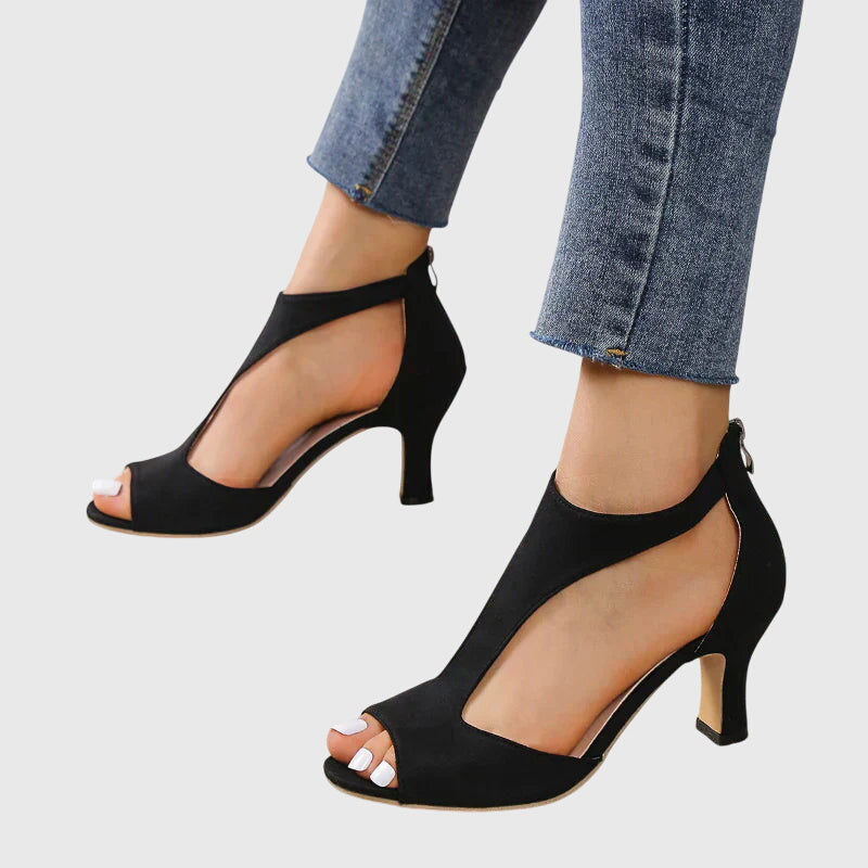 Women's Lightweight Flexible Comfort Heels with Steady Base