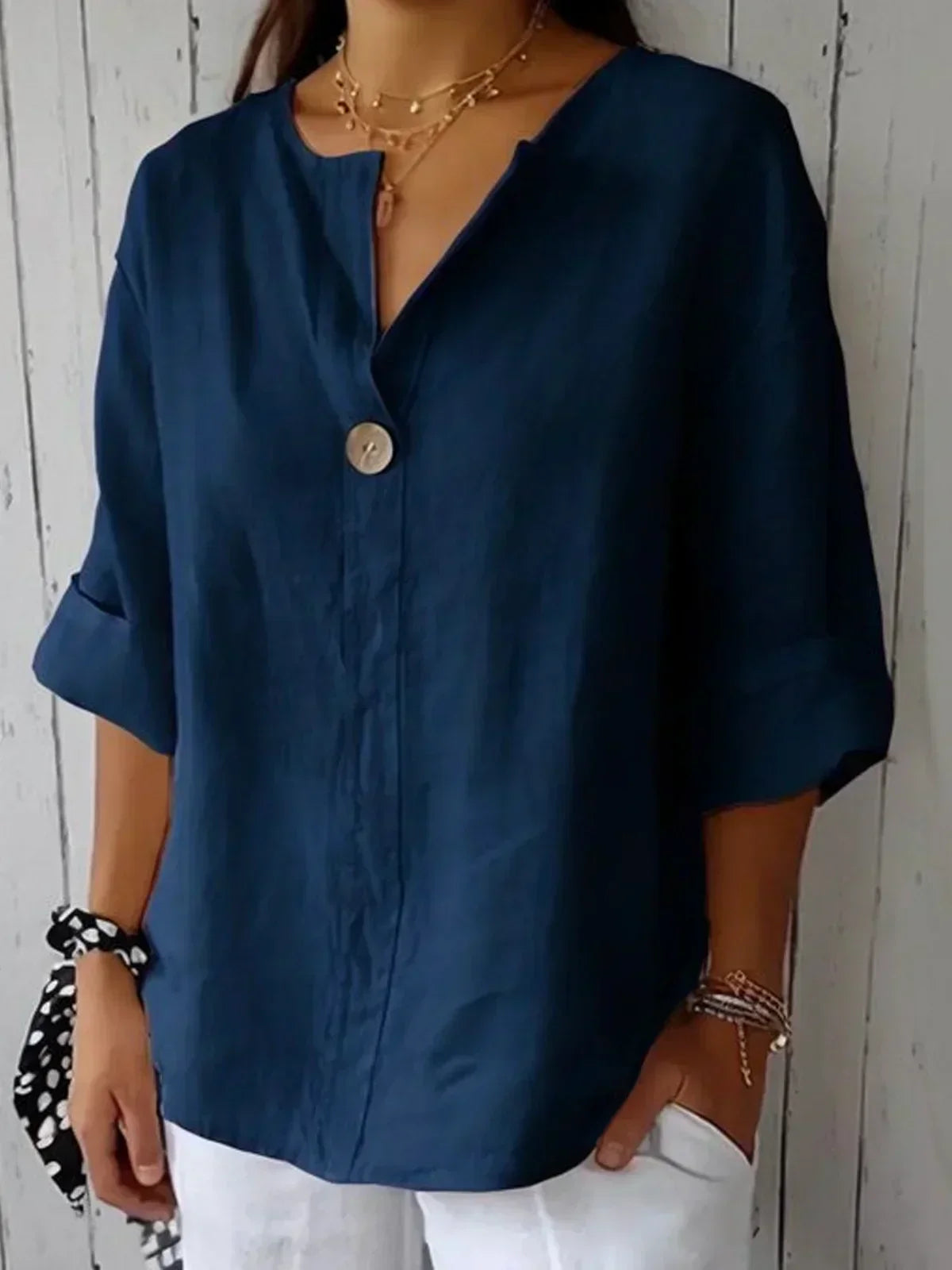 Women's Casual V-Neck Blouse