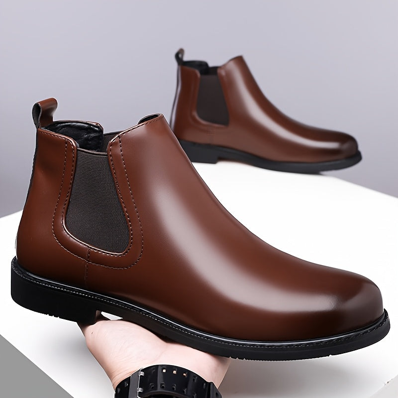 Women's Smooth Pull-On Chelsea Boots with Grip Sole