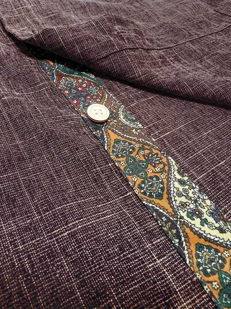 Men's Slim Modern Dress Shirt with Two-Tone Collar