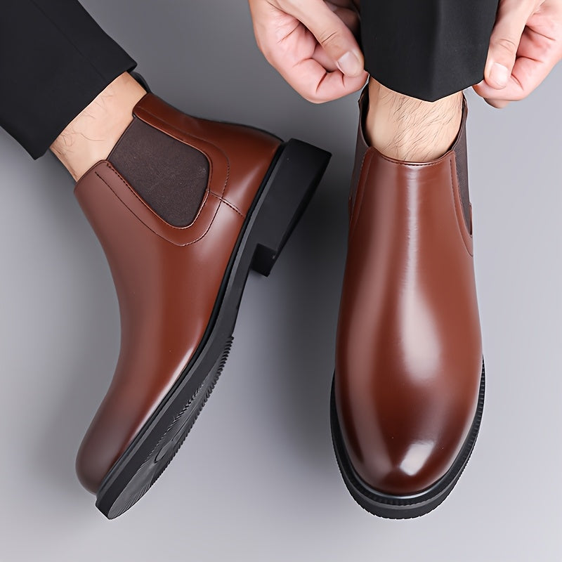 Women's Smooth Pull-On Chelsea Boots with Grip Sole
