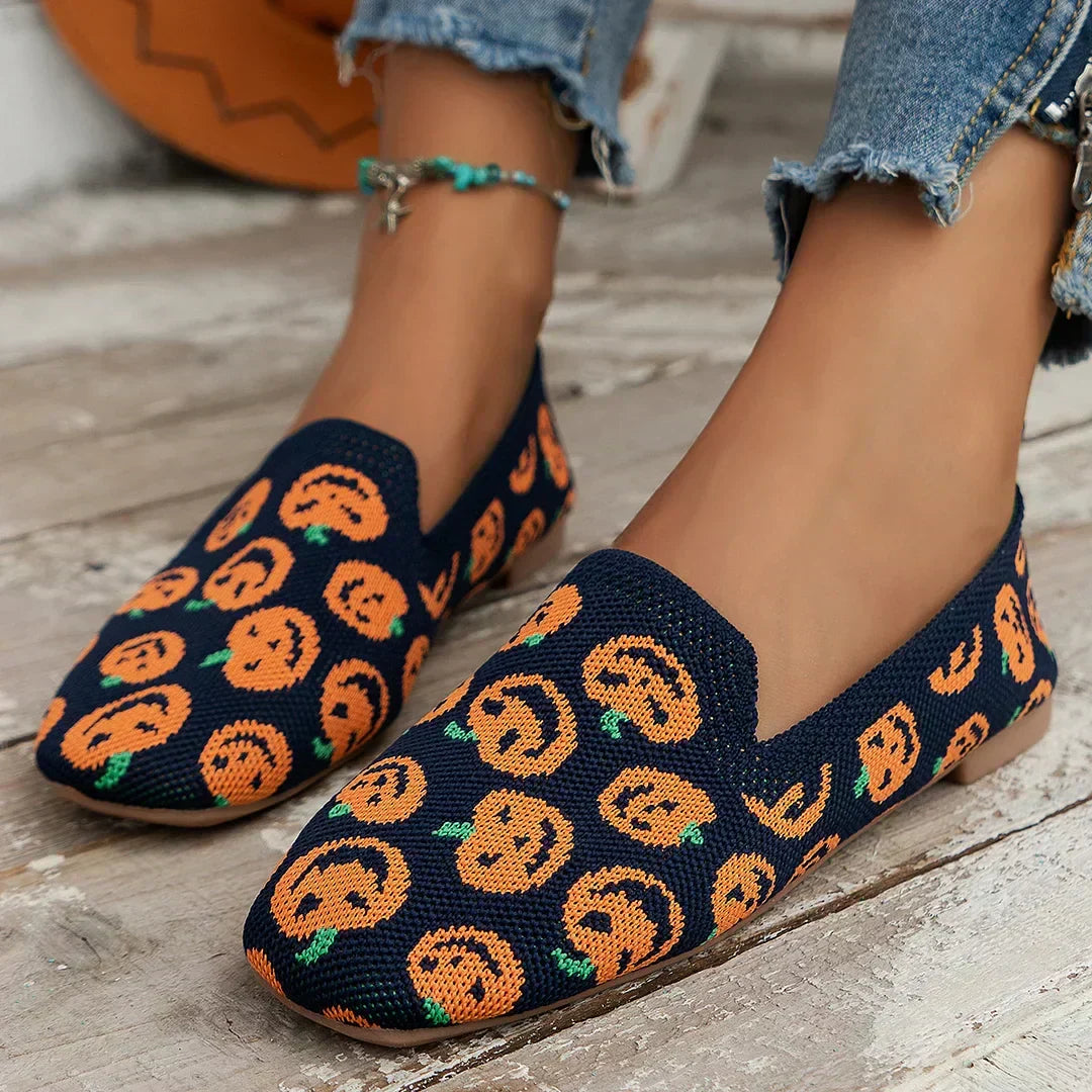 Women's Shock-Absorbing Low-Heel Comfort Shoes - Pumpkin Head