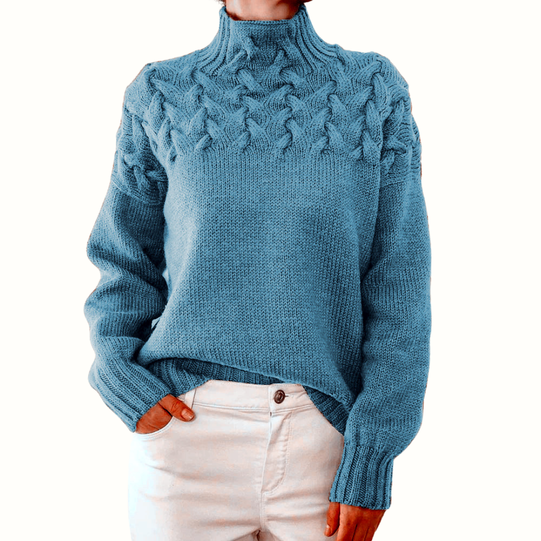 Women's Cable Knit Turtleneck Sweater