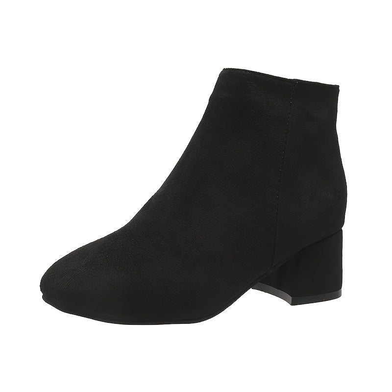 Women's Chelsea Ankle Boot with Block Heel in Brown