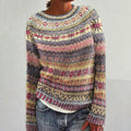 Women's Geometric Fair Isle Knit Jumper - Yellow