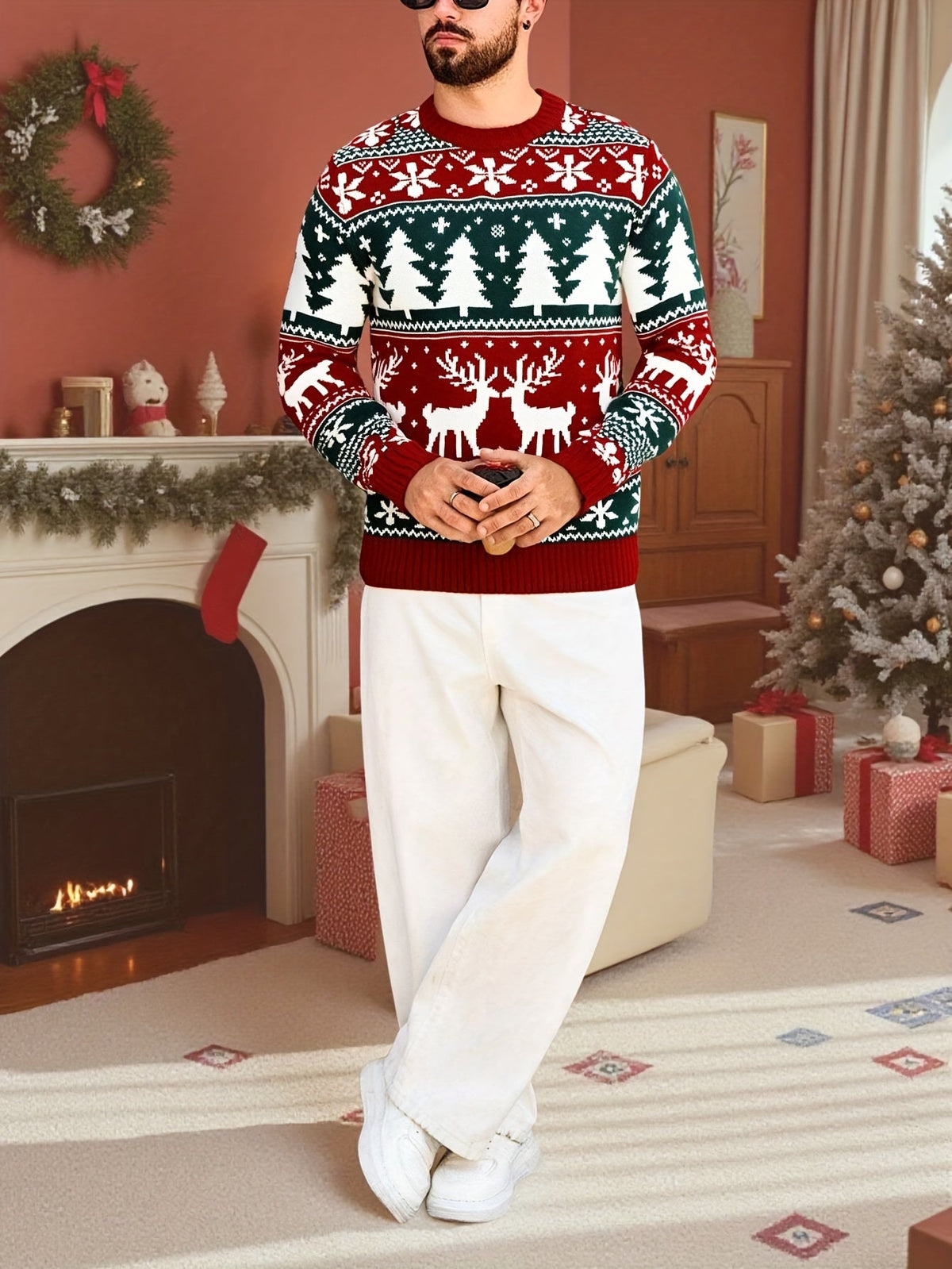 Women's Relaxed Christmas Knit Jumper for Festive Gatherings