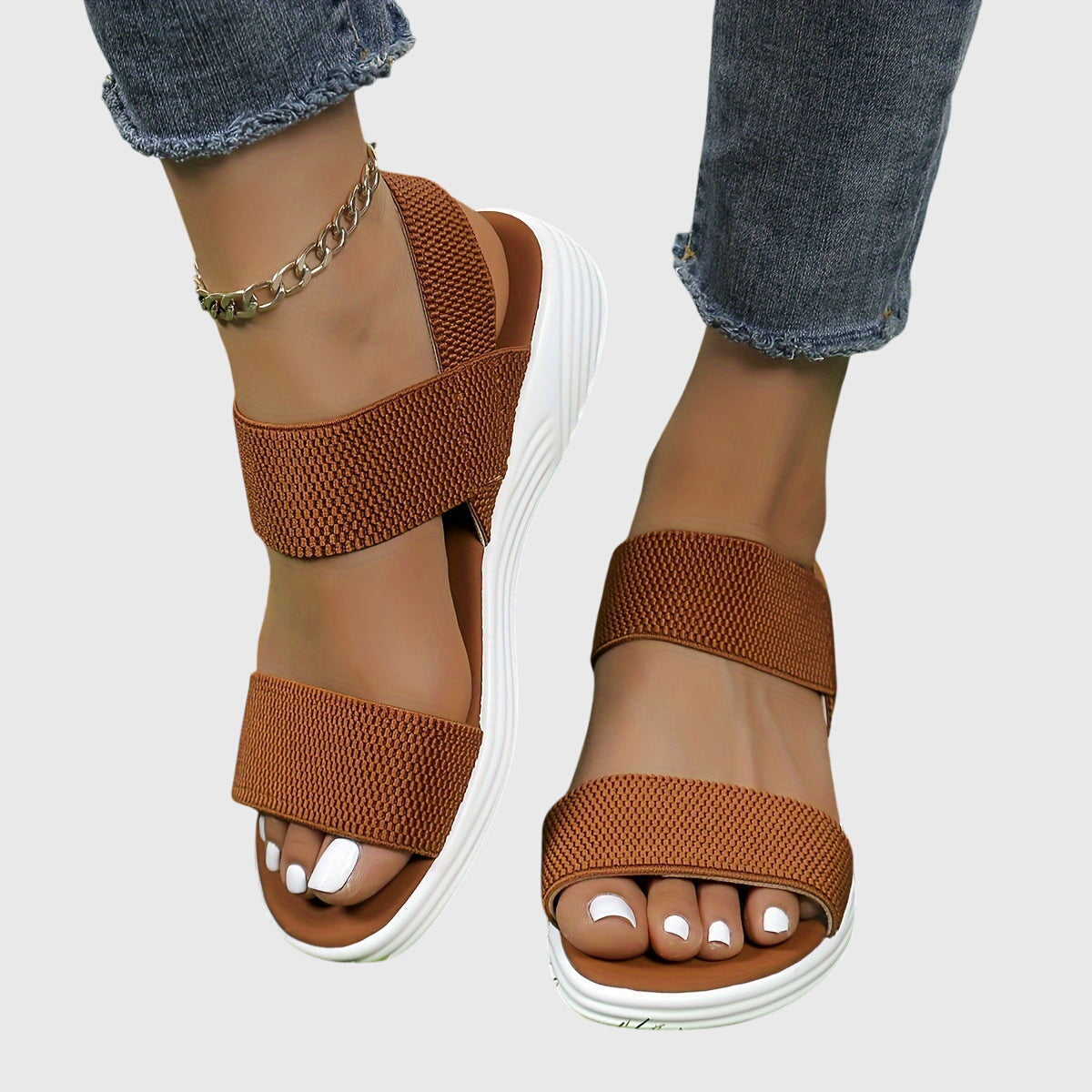 Women's Orthopedic Sandals in Light Brown