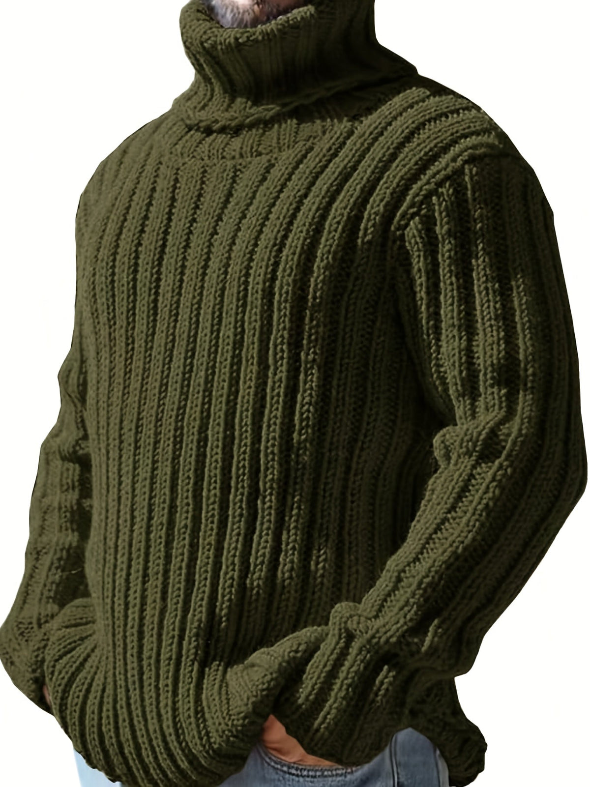 Women's Relaxed Rib Knit High Neck Jumper