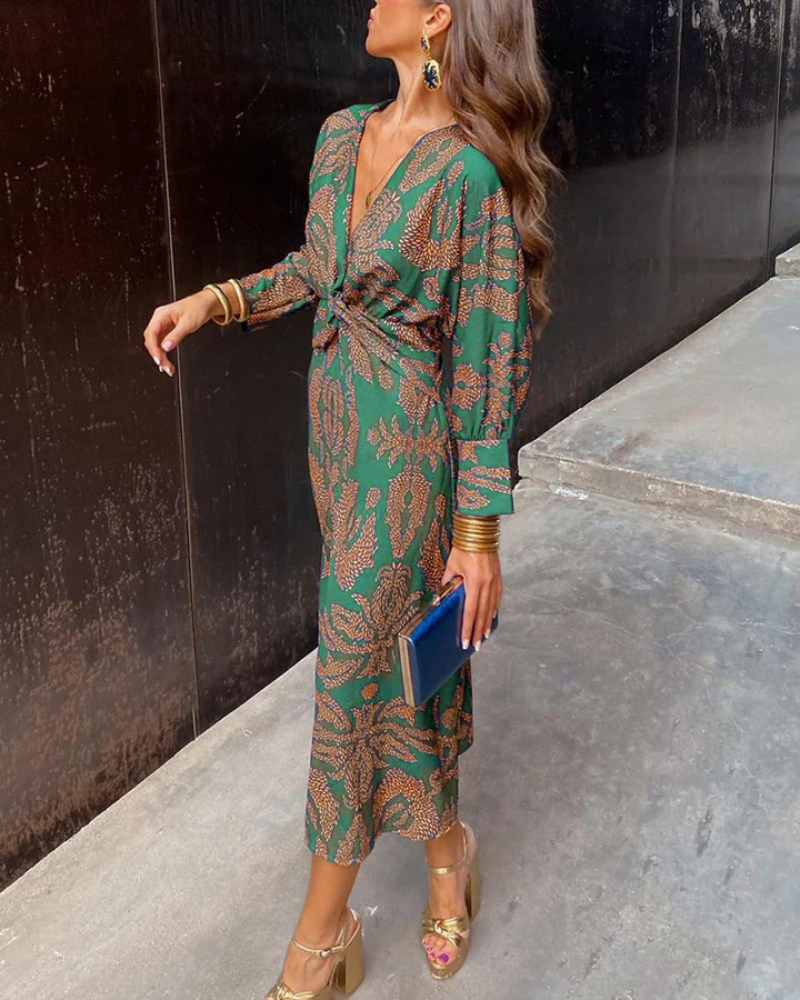 Women's Fall Wedding Guest Maxi Dress