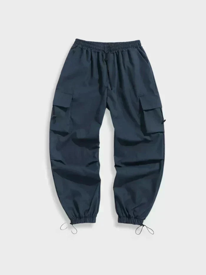 Men's Wide Leg Cargo Trousers Baggy Streetwear Pants