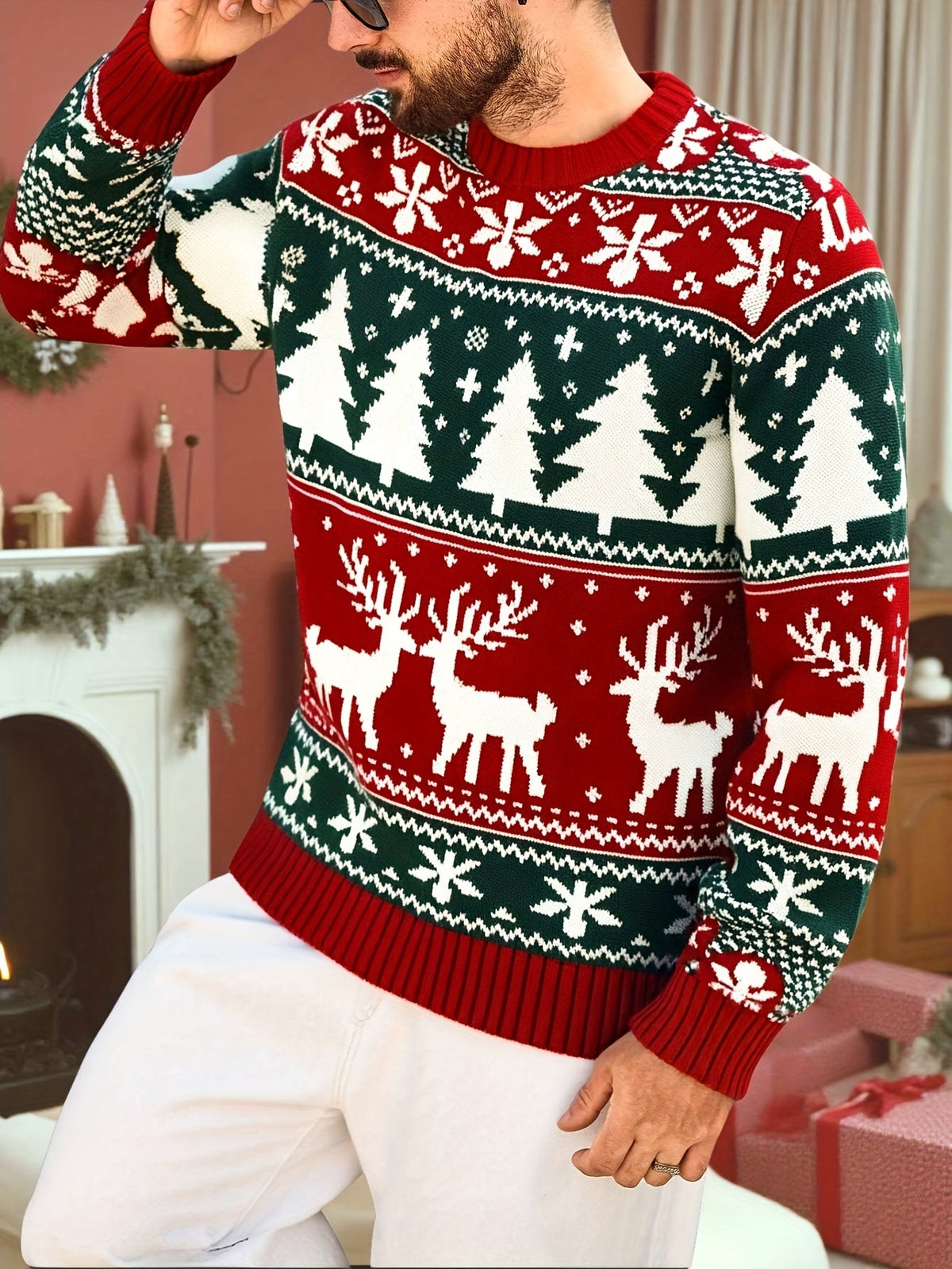 Women's Relaxed Christmas Knit Jumper for Festive Gatherings