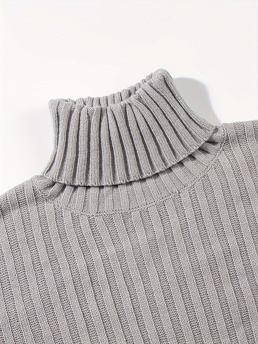 Women's Relaxed Rib Knit High Neck Jumper
